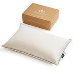 Luxury Down Bed Pillow Medium Support Cotton Cover King Size