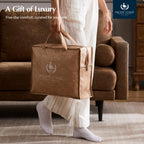 Luxury Down Bed Pillow Medium Support Cotton Cover King Size